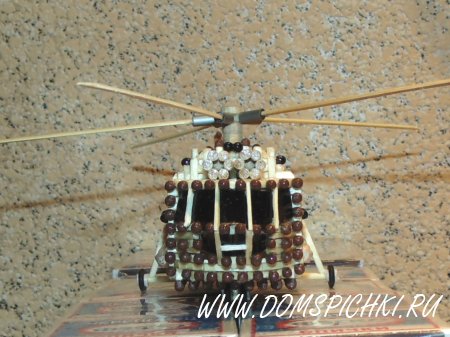 Вертолет Ми-8 из спичек